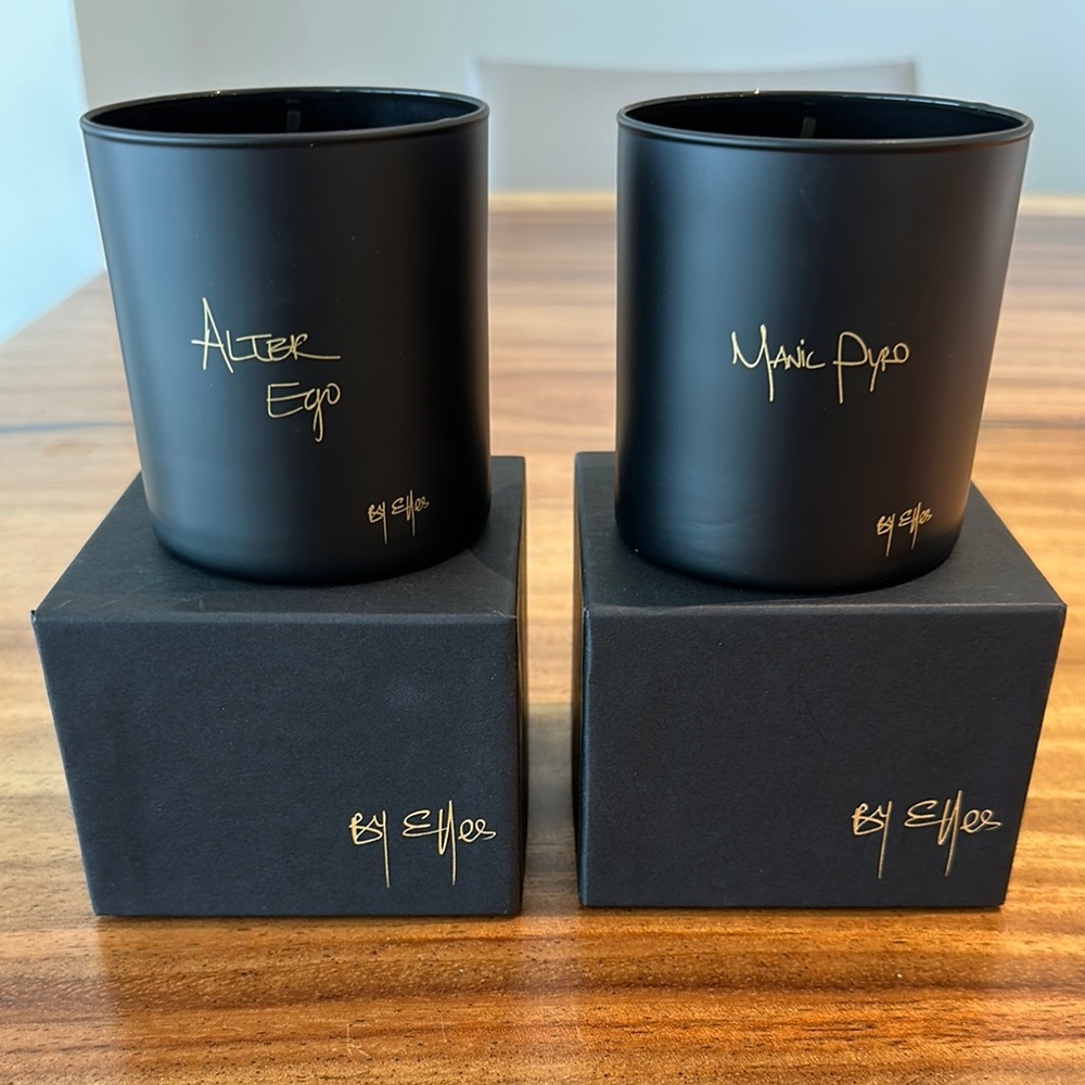 Two Candles By Etles Alter Ego and Manic Pyro Black NIB